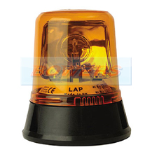 12v/24v 3 Bolt Mounted Rotating Halogen Amber Beacon