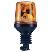 12v/24v Flexi DIN Pole/Stem Mounted Rotating Halogen Amber Beacon