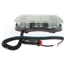 12v/24v Magnetic Mount Mini Slim Clear Lens LED Flashing Amber Light Bar