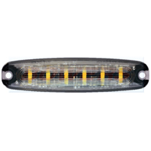 Low Profile Flush Fit Amber 6x LED Strobe Warning Light/Lamp