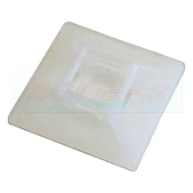 Natural/White Cable Tie Bases 100 Pack