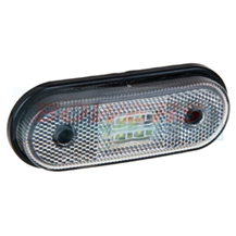 12v/24v Oval White LED Front Marker Lamp/Light FT-020B