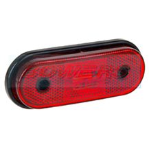 12v/24v Oval Red LED Rear Marker Lamp/Light FT-020C