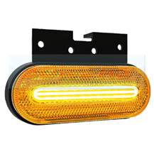 12v/24v Category 5 Cat 5 Amber Combined LED Side Marker/Indicator Lamp/Light FT-071 With Bracket