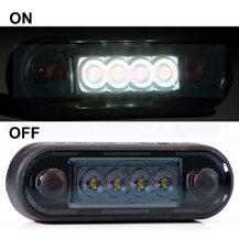 Smoked/Dark Easy Fit Slim White LED Marker Light Ideal For Truck & Van Bars