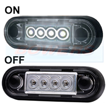 Easy Fit Slim White LED Marker Light Ideal For Truck & Van Bars