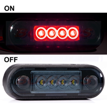 Smoked/Dark Easy Fit Slim Red LED Marker Light Ideal For Truck & Van Bars