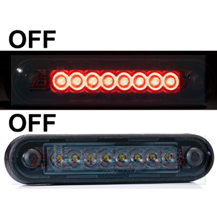 Smoked/Dark Long 8x LED Easy Fit Slim Red Marker Light Ideal For Truck & Van Bars
