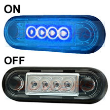 Easy Fit Slim Blue LED Marker Light Ideal For Truck & Van Bars