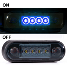 Smoked/Dark Easy Fit Slim Blue LED Marker Light Ideal For Truck & Van Bars