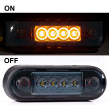 Smoked/Dark Easy Fit Slim Amber/Orange LED Marker Light Ideal For Truck & Van Bars