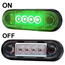 Easy Fit Slim Green LED Marker Light Ideal For Truck & Van Bars