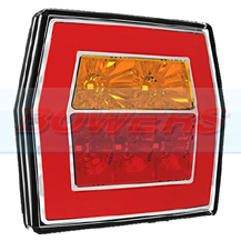 12v/24v Universal LED Glow Ring Rear Combination Square Tail Lamp/Light