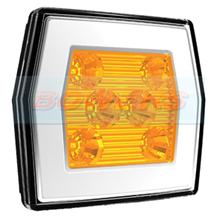 12v/24v Universal Square LED Neon Front Combination Lamp/Light