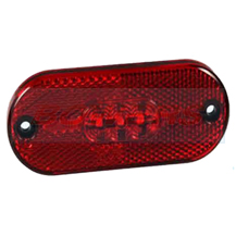 12v Red Oval LED Rear Marker Light Lamp