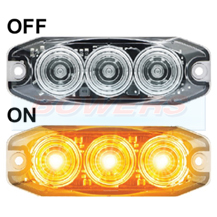 LED Autolamps 11ACM 12v/24v Compact Low Profile LED Clear Rear Indicator Light Lamp