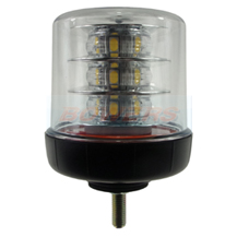 Short Single Bolt 12v/24v Clear Lens Amber LED Beacon ECE R10
