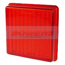 Square Red Rear Fog Light Lens