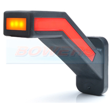 WAS W168.1 12v/24v Left Hand Red White Amber Neon LED End Outline Stalk Marker Light Lamp
