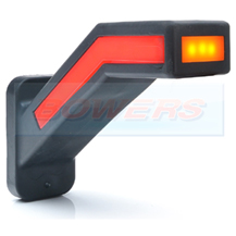 WAS W168.1 12v/24v Right Hand Red White Amber Neon LED End Outline Stalk Marker Light Lamp