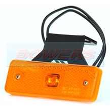 WAS W44 12v/24v Amber Side LED Marker Light Lamp With Reflector And Bracket