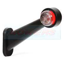 Red/White End Outline Rubber Stalk Marker Light Lamp 263