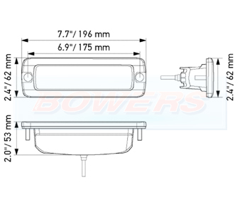 Hella Black Magic 6.2" LED Flood Light Bar Flush Fit 1FB358176221 Schematic