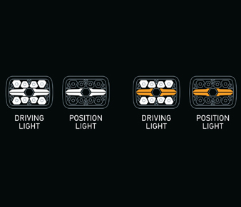 Hella Rectangular Blade Spotlight Position Lights