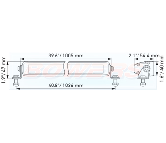 Hella Black Magic 40" Slim Single Row LED Light Bar 1FJ358176321 Schematic