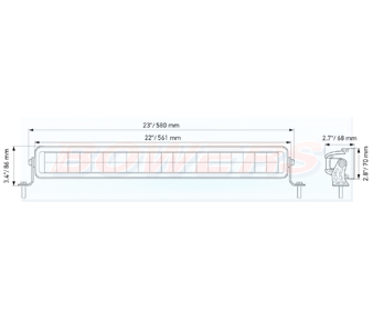 Hella Black Magic 20" Double Row LED Light Bar 1FJ358176401 Schematic