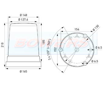 Hella VF 700 LED Amber Beacon Schematic