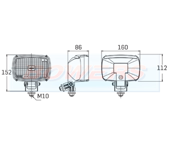 Sim 4206 Rectangular Halogen Work Light Schematic