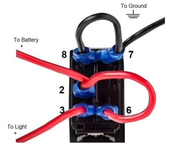 BOW5041020 Light Bar Wiring Kit Switch Wiring