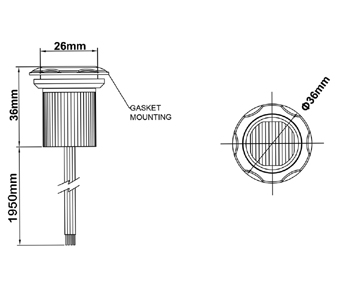 Dual Colour LED Button Strobe BOW9992184-85 Schematic