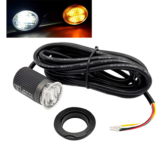 Dual Colour Amber/White LED Button Strobe BOW9992184