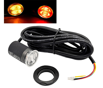 Dual Colour Amber/Red LED Button Strobe BOW9992185