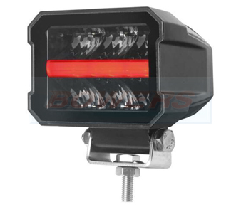 LED Work Light With Amber or Red Position Lights Red