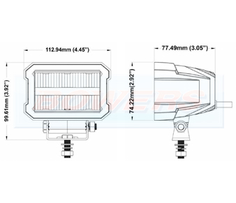 LED Work Light With Amber or Red Position Lights Schematic