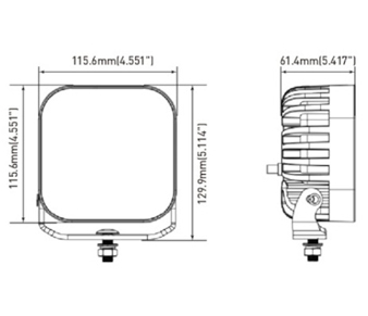 LED Work Light With Amber or Red Position Lights BOW9992271 Schematic