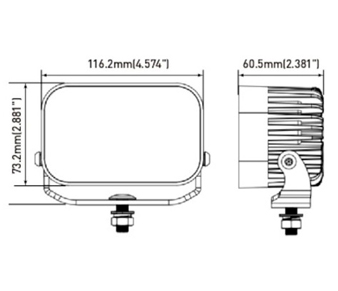 LED Work Light With Amber or Red Position Lights BOW9992272 Schematic