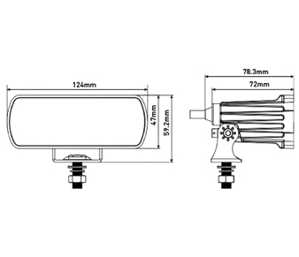 LED Work Light With Amber R65 LED Strobe Light BOW9992273 Schematic