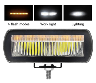 LED Work Light With Amber R65 LED Strobe Light BOW9992273