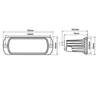 LED Work Light With Amber R65 LED Strobe Light BOW9992274 Schematic