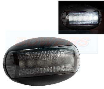 Smoked Oval White LED Marker Light FT-067BLEDDARK