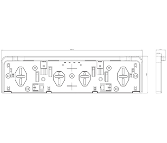 Fristom FT-264 Rectangular Oblong Number Plate Holder With LED Lights Schematic
