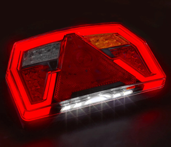 LED Rear Trailer Combination Light FT-372 On + No Plate