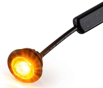 Flush Fit Round LED Button Marker light + Amber Strobe MSV-4500 Strobe
