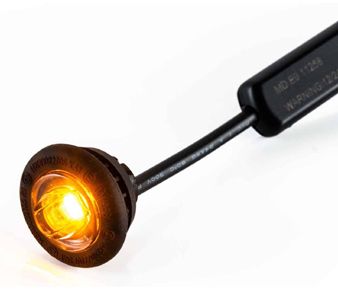 Flush Fit Amber Round LED Button Marker light + Amber Strobe MSV-4500A-A Amber