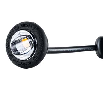 Flush Fit Round LED Button Marker light + Amber Strobe MSV-4500 Off