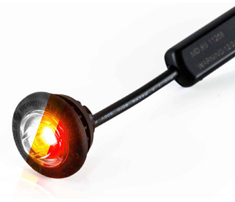 Triple Colour White/Amber/Red LED Button Marker Light MV-4500RWA-2M